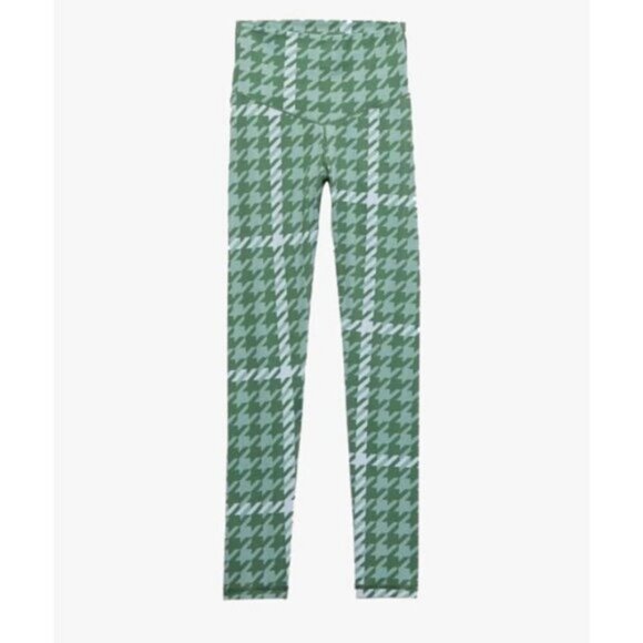 Aerie Offline Real Me Green Houndstooth 7/8 Legging XS - Picture 2 of 7
